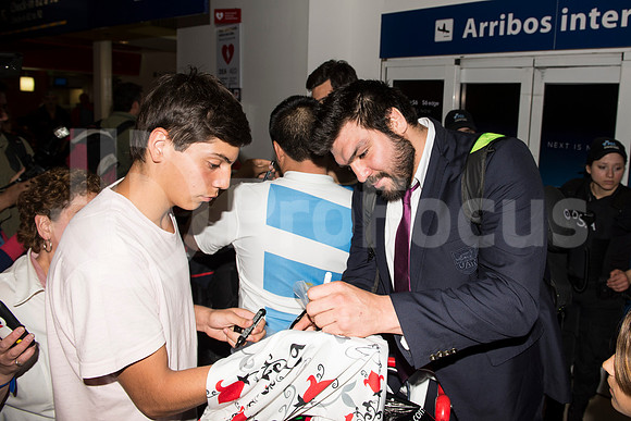 Regreso del plantel de Los Pumas. Inglaterra 2015.