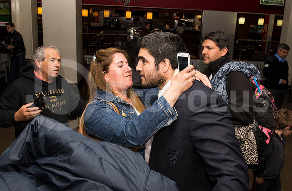 Regreso del plantel de Los Pumas. Inglaterra 2015.