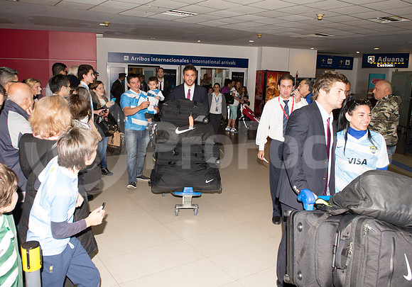 Regreso del plantel de Los Pumas. Inglaterra 2015.