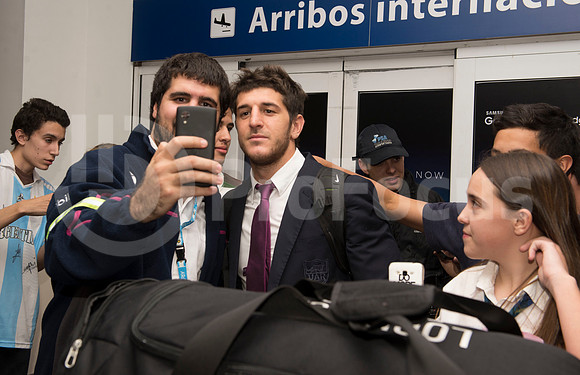 Regreso del plantel de Los Pumas. Inglaterra 2015.