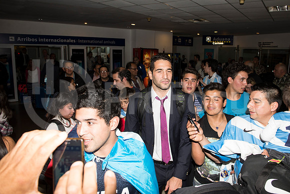 Regreso del plantel de Los Pumas. Inglaterra 2015.