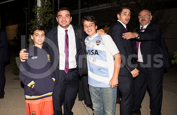Regreso del plantel de Los Pumas. Inglaterra 2015.