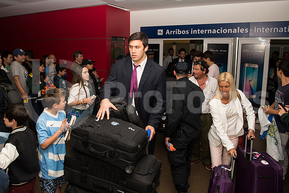 Regreso del plantel de Los Pumas. Inglaterra 2015.