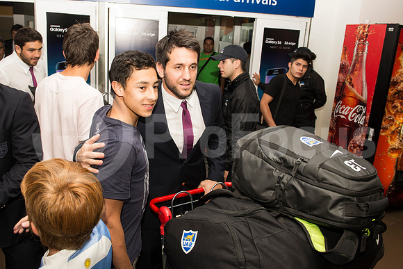 Regreso del plantel de Los Pumas. Inglaterra 2015.