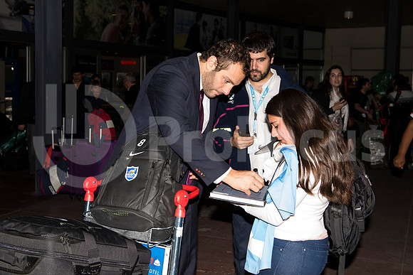 Regreso del plantel de Los Pumas. Inglaterra 2015.