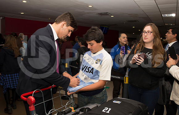 Regreso del plantel de Los Pumas. Inglaterra 2015.