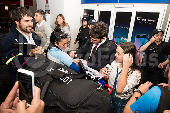 Regreso del plantel de Los Pumas. Inglaterra 2015.
