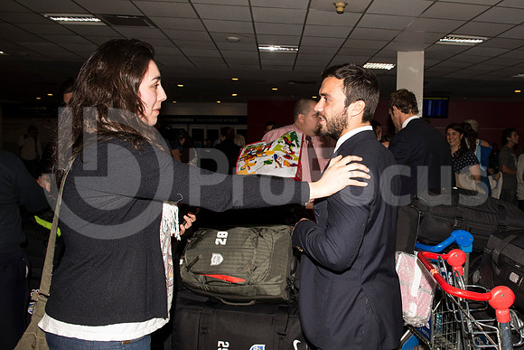 Regreso del plantel de Los Pumas. Inglaterra 2015.