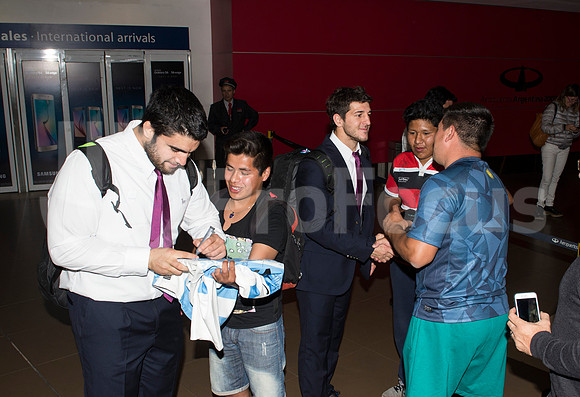Regreso del plantel de Los Pumas. Inglaterra 2015.