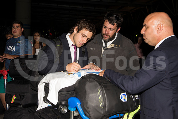 Regreso del plantel de Los Pumas. Inglaterra 2015.